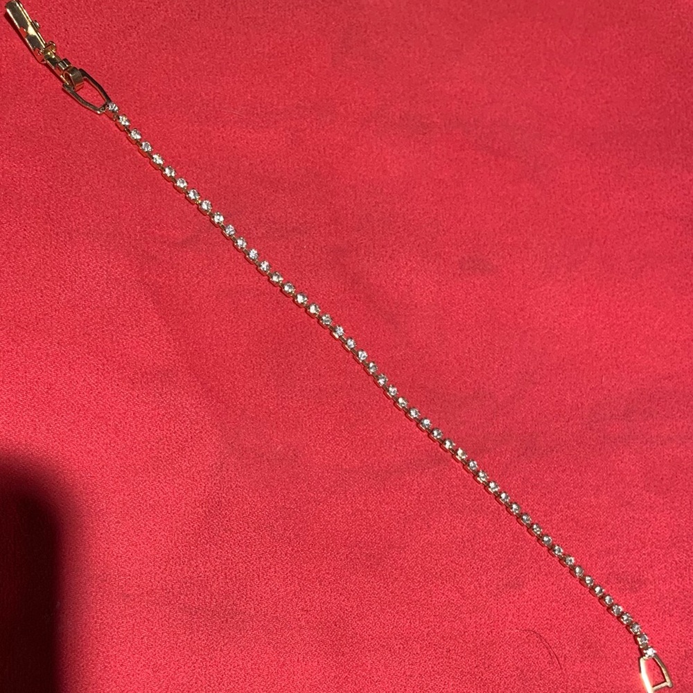 Crystal Tennis Braceletfaux Gold Styling